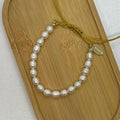 Freshwater Pearl Bracelet, Adjustable Cotton Cord, 14K Gold Plated