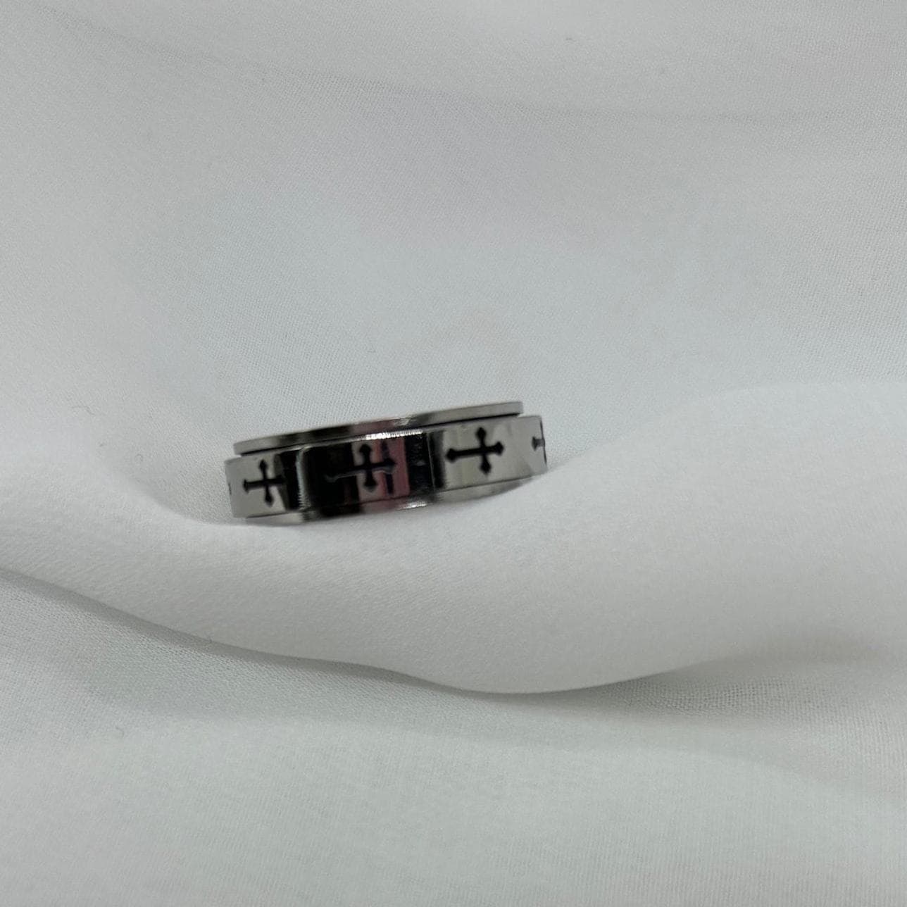 Titanium Steel Spinning Finger Ring, For Men, Special Cross Gift, For Him, Anxiety and Stress Relief, Ring for Women