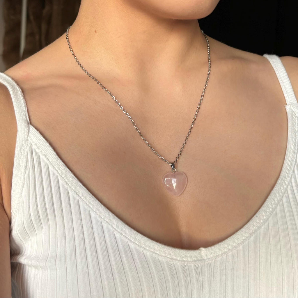 Rose Quartz Heart Pendant