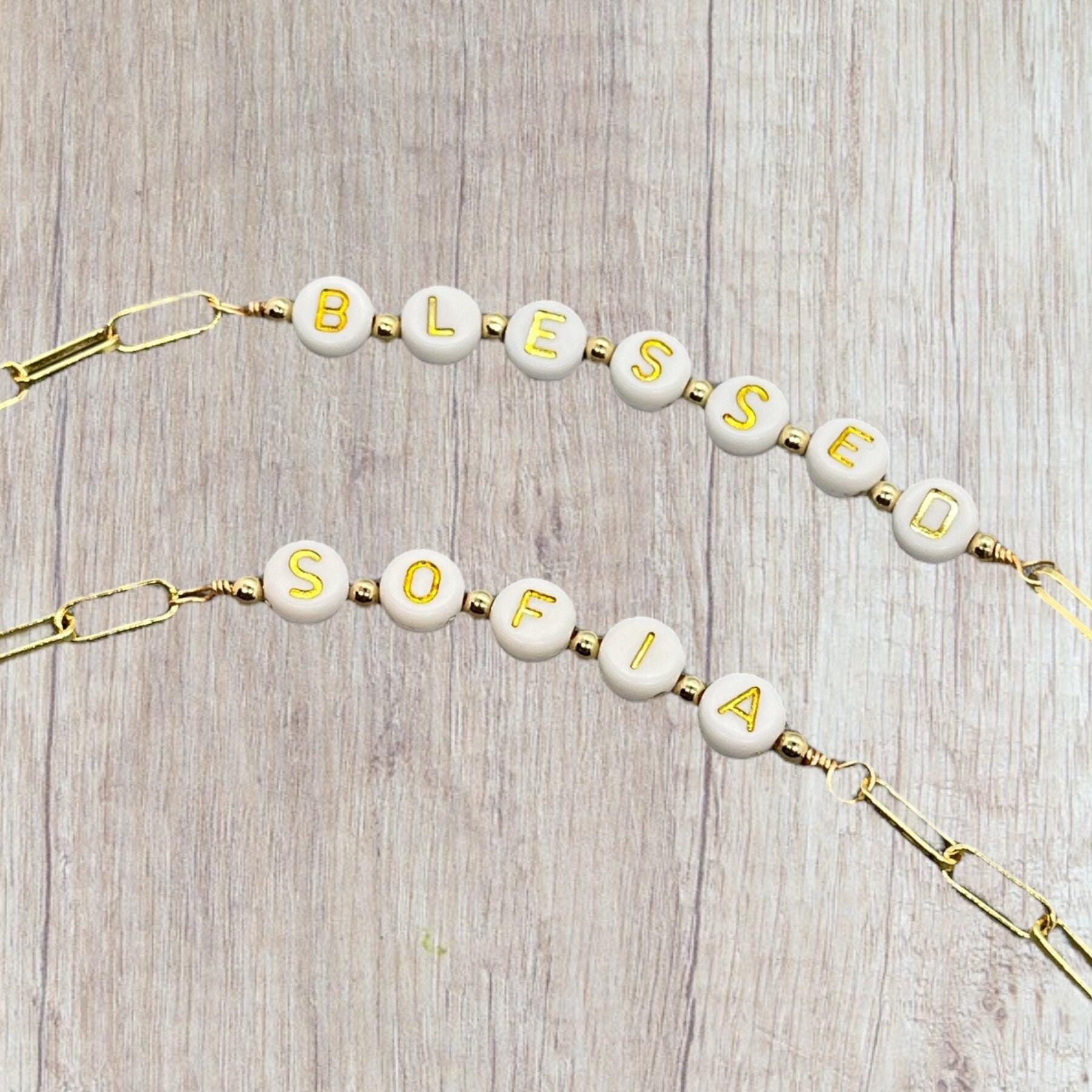 Personalized Name Bracelet, 14k Gold Plated Clip Chain