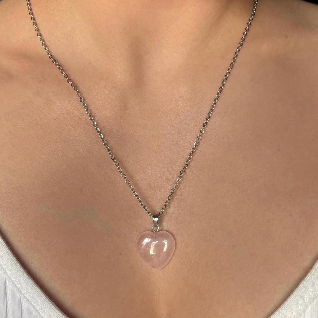 Rose Quartz Heart Pendant