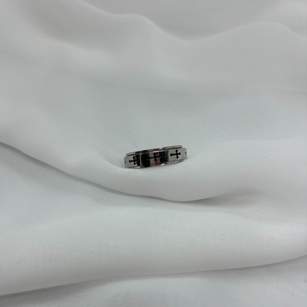 Titanium Steel Spinning Finger Ring, For Men, Special Cross Gift, For Him, Anxiety and Stress Relief, Ring for Women