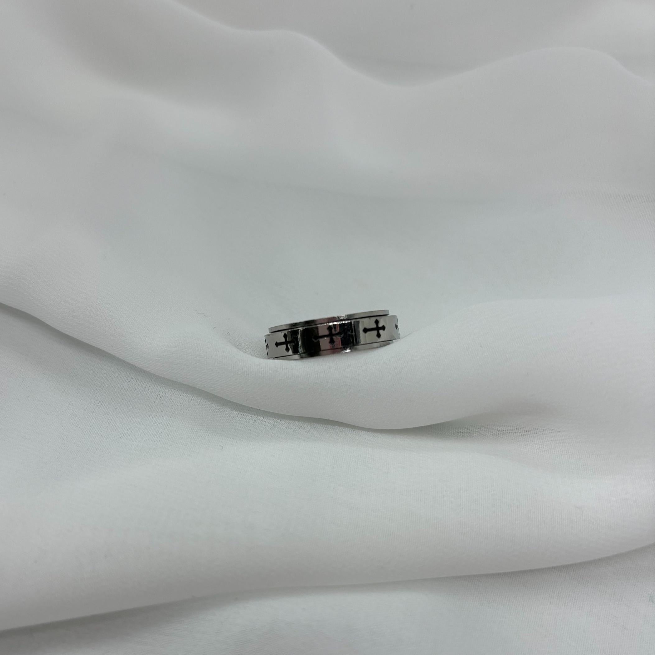 Titanium Steel Spinning Finger Ring, For Men, Special Cross Gift, For Him, Anxiety and Stress Relief, Ring for Women