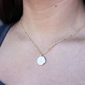 Moon Pendant Necklace, 18k Plated Gold Danty Gift for Women Simple & Elegant