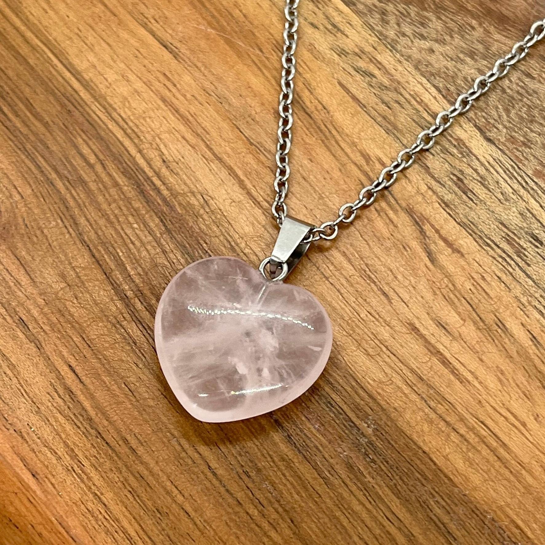 Rose Quartz Heart Pendant